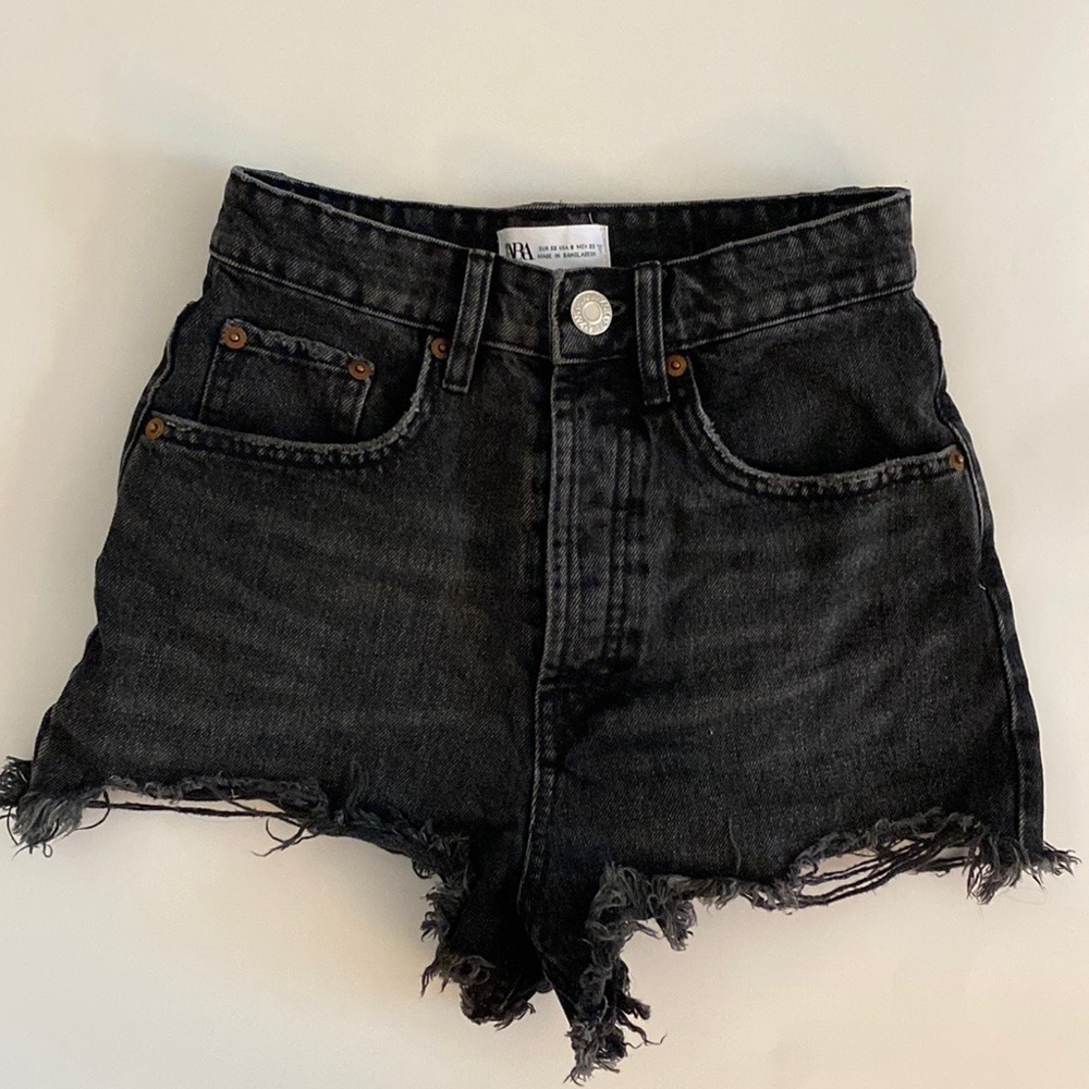 🖤Black Zara jean shorts